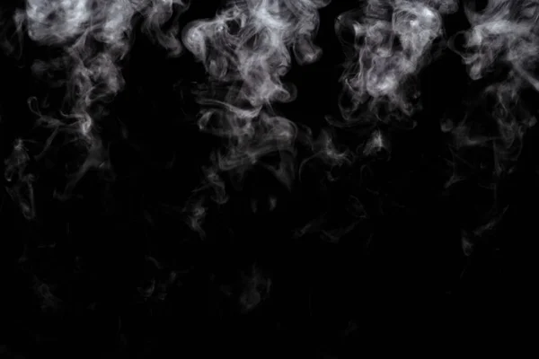 Abstract Powder Smoke Effect Isolated Black Background Out Focus — Stock Photo, Image
