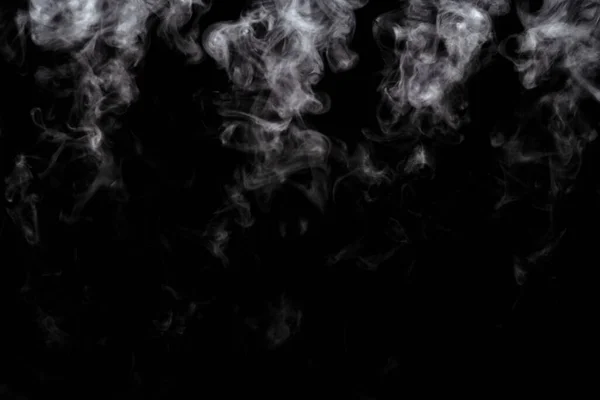 Polvo Abstracto Efecto Humo Aislado Sobre Fondo Negro Fuera Foco — Foto de Stock