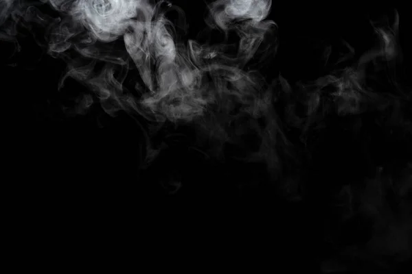 Effet Poudre Fumée Abstrait Isolé Sur Fond Noir — Photo