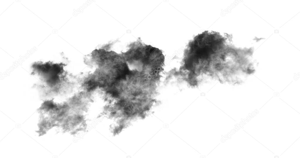 white cloud Isolated on white background,Smoke Textured,brush effect