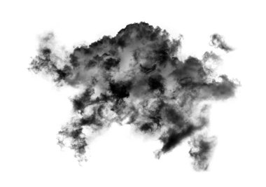 Beyaz arkaplanda beyaz bulut, Duman desenli, fırça efektli