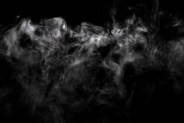 Effetto Astratto Polvere Fumo Isolato Fondo Nero — Foto Stock