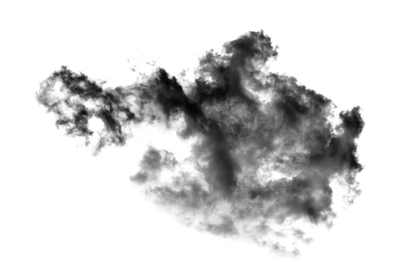 Weiße Wolke Isoliert Auf Weißem Hintergrund Smoke Textured Pinseleffekt — Stockfoto