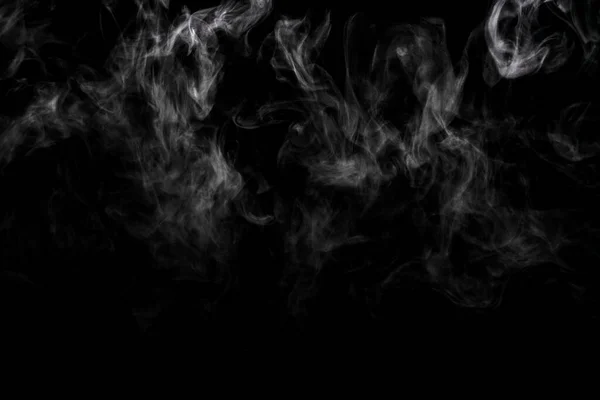 Abstrakter Puder Oder Raucheffekt Isoliert Auf Schwarzem Hintergrund — Stockfoto