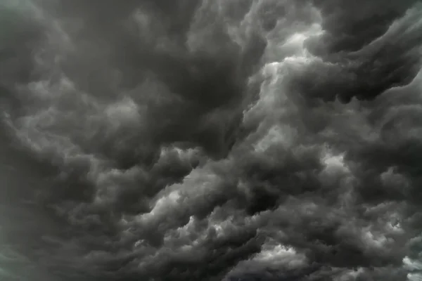 Regenwolken Zwarte Lucht Textuur Achtergrond — Stockfoto