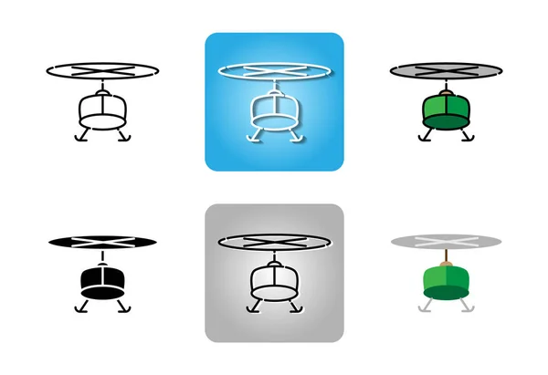 Helikopter Symbol Isoliert Auf Weißem Hintergrund Für Webdesign — Stockvektor