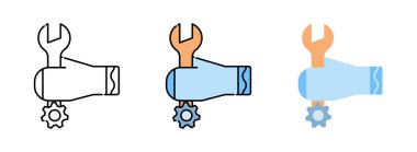 Web tasarımı için beyaz arkaplanda izole edilmiş eldiven simgesine sahip anahtar veya anahtar 