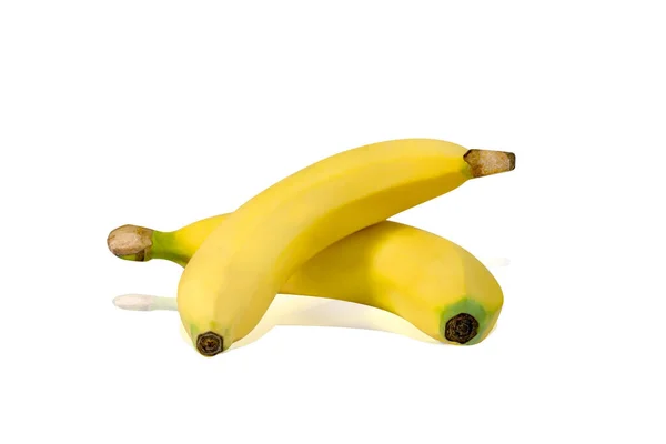 Banana Matura Isolata Sfondo Bianco Includere Percorso Ritaglio — Foto Stock