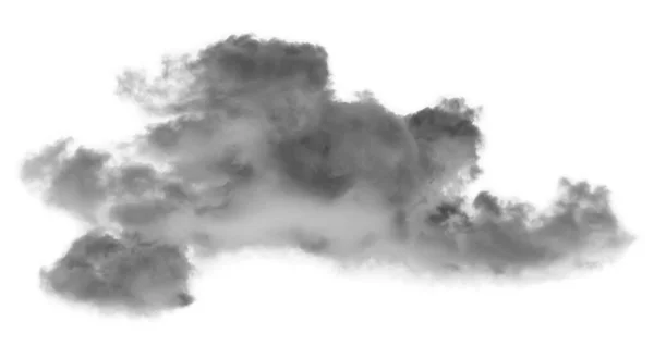 Bílý Mrak Izolovaný Bílém Pozadí Kouřová Textura Efekt Štětce — Stock fotografie