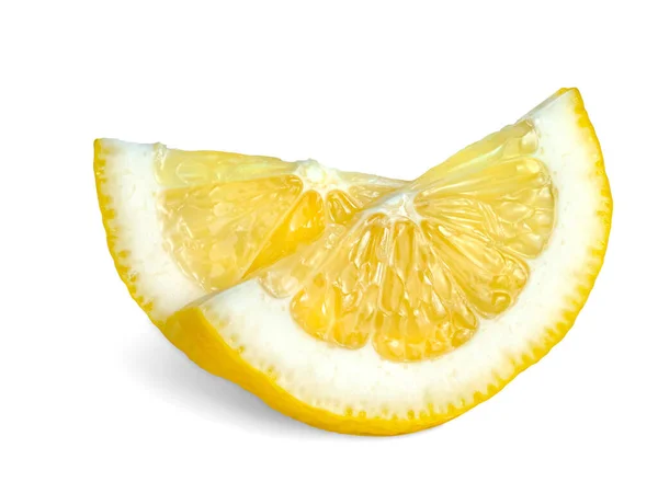 Beyaz Arkaplanda Yaprak Izole Edilmiş Limon Kırpma Yolunu Içerir — Stok fotoğraf