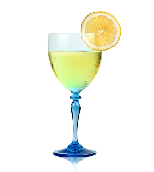 Lemon Juice Cold Isolated White Background Include Clipping Path — Stock Photo, Image