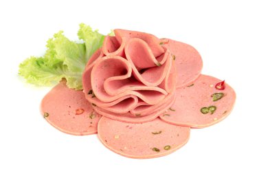 Beyaz arka planda soyutlanmış bolonya 