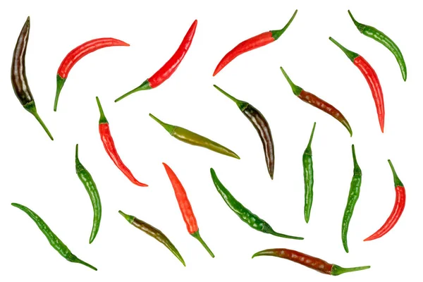 Chili Peper Geïsoleerd Witte Achtergrond — Stockfoto