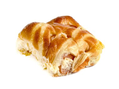 Beyaz arkaplanda izole edilmiş sosisli çörekler