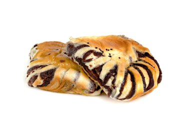 Kırmızı Fasulye Yapıştırıcısı Ekmeği beyaz arkaplanda izole edildi