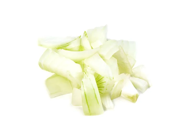 Chopped Onion Isolated White Background — Stock Photo, Image