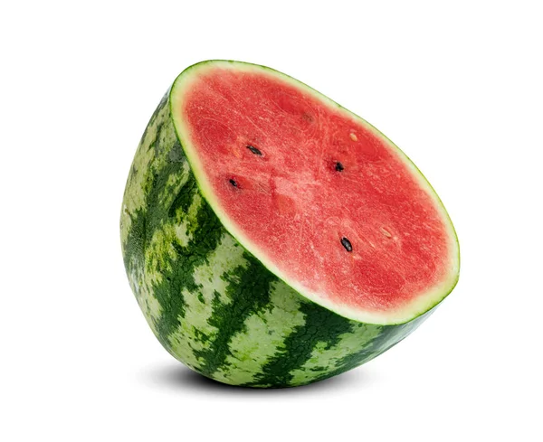 Wassermelone Isoliert Auf Weißem Hintergrund Mit Clipping Pfad — Stockfoto