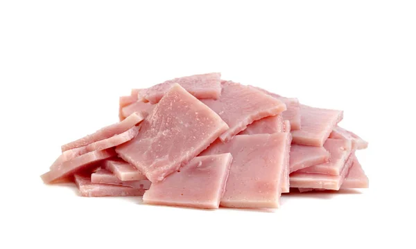 Ham Slices Isolated White Background — Stock Photo, Image