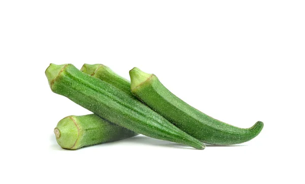 Okra Izolat Fundal Alb — Fotografie, imagine de stoc