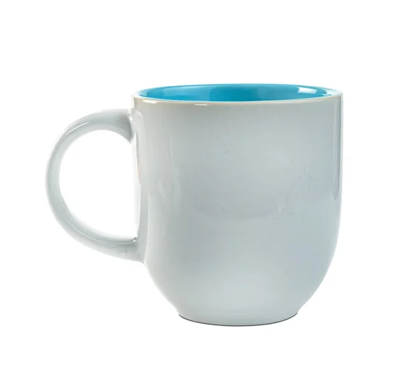 Vieux Café Tasse Isolé Sur Fond Blanc Inclure Chemin Coupe — Photo