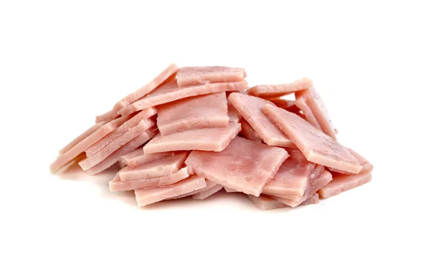 Ham Slices Isolated White Background — Stock Photo, Image