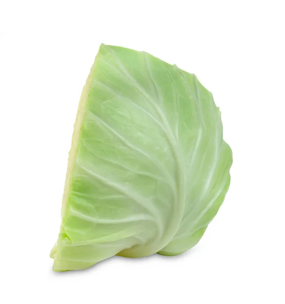 Sliced Cabbage Isolated White Background — Stock Photo, Image