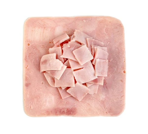 Ham Slices Isolated White Background — Stock Photo, Image