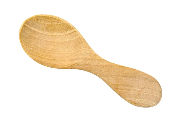 Wooden Spoon Isolated White Background Include Clipping Path — Stock Photo, Image