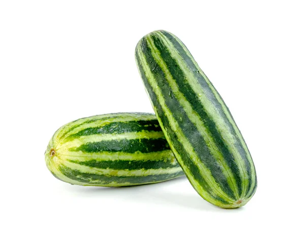 Gurke Oder Cucumis Melo Isoliert Auf Weißem Hintergrund — Stockfoto