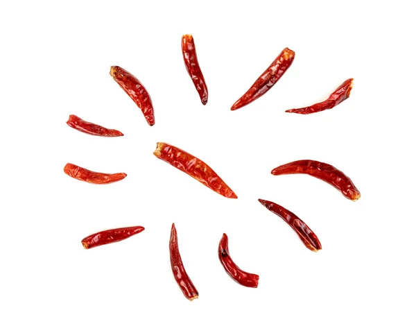 Červená Mletá Paprika Nebo Suché Chilli Pepř Izolované Bílém Pozadí — Stock fotografie