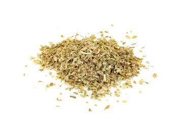 Beyaz arkaplanda izole edilmiş Oregano yığını