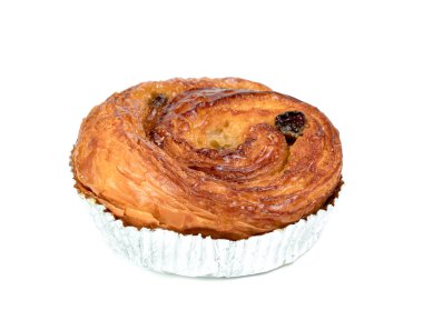 Beyaz arkaplanda yalıtılmış Danimarka çöreği