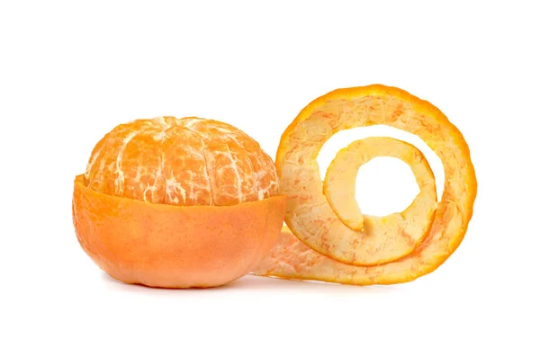 Orange Peel Fruit Isolated White Background — Stock Photo, Image