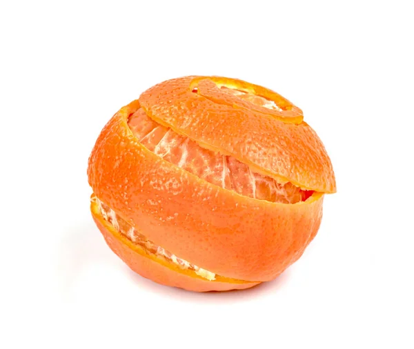 Orange Peel Fruit Isolated White Background — Stock Photo, Image