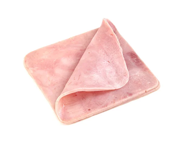 Ham Slices Isolated White Background — Stock Photo, Image