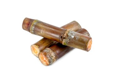 Beyaz arkaplanda izole şeker kamışı