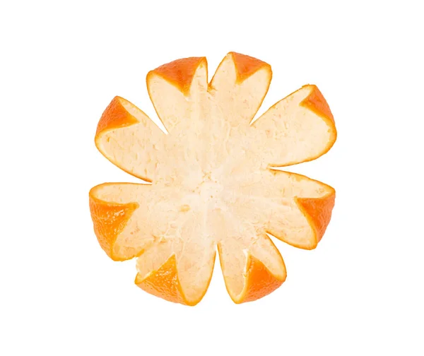 Apelsinskal Frukt Isolerad Vit Bakgrund — Stockfoto