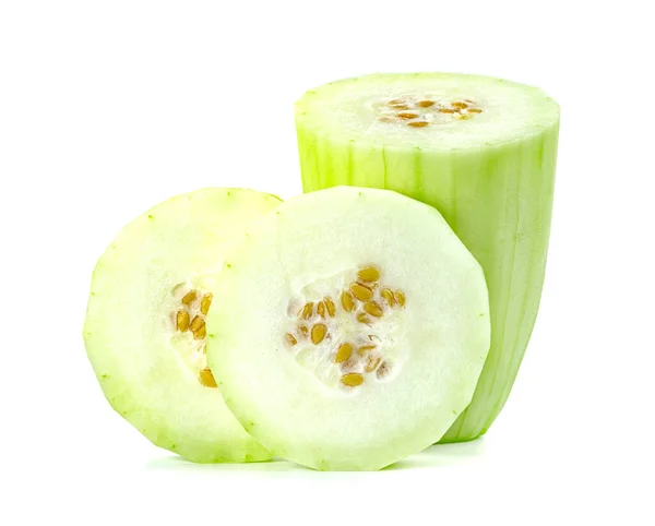 Skalad Vinter Melon Isolerad Vit Bakgrund — Stockfoto