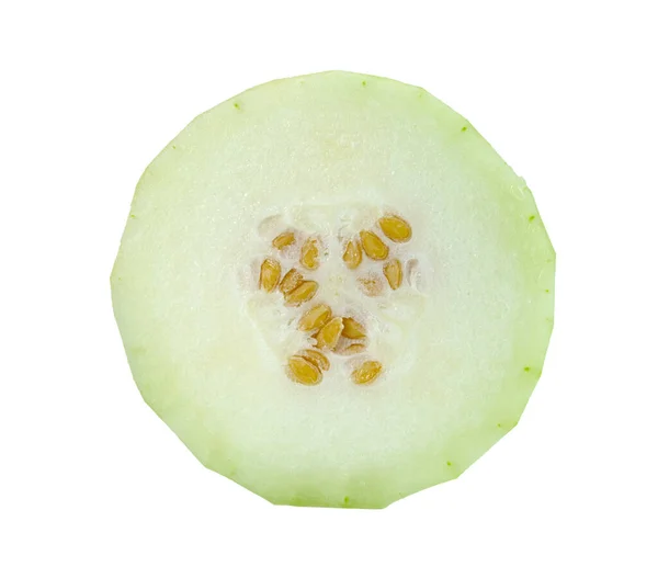 Peeled Winter Melon Sliced Isolated White Background — Stock Photo, Image