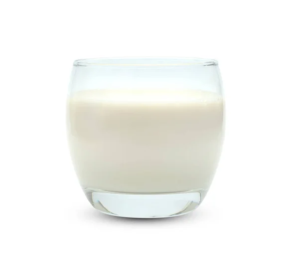 Soybean Milk Bubble Foam Transparent Glass Isolated White Background Include — Stock Photo, Image