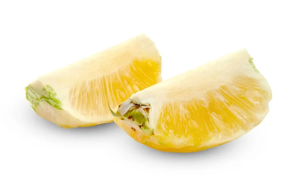 Ananas Skiva Isolerad Vit Bakgrund — Stockfoto