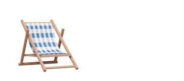 Kopya alanı izole edilmiş 3D plaj sandalyesi. 3d resimleme