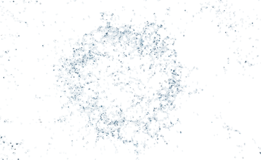 3D su, şeffaf, berrak mavi suyu izole bir şekilde etrafa saçıyor. 3d resimleme