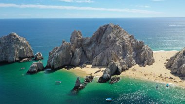 Beautiful aerial view of Cabo San lucas Arch clipart