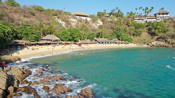 Strand Von Puerto Escondido Aus Der Luft — Stockfoto