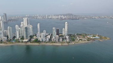 Bocagrande Kartagena 'nın kıyı manzarası