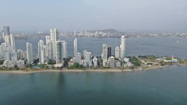 Bocagrande Kartagena 'nın kıyı manzarası