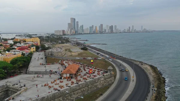 Hermosa Vista Las Murallas Ciudad Cartagena —  Fotos de Stock