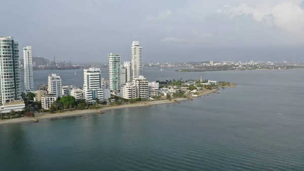 Widok Wybrzeże Bocagrande Cartagena — Zdjęcie stockowe