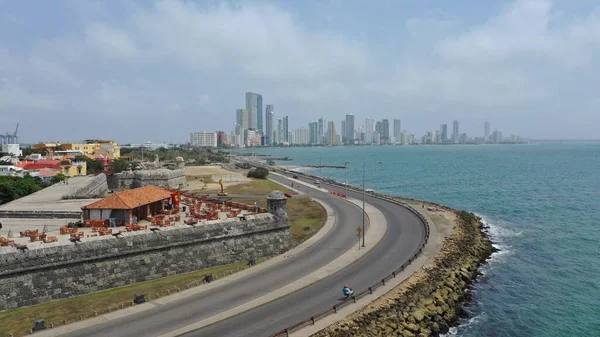 Hermosa Vista Las Murallas Ciudad Cartagena —  Fotos de Stock